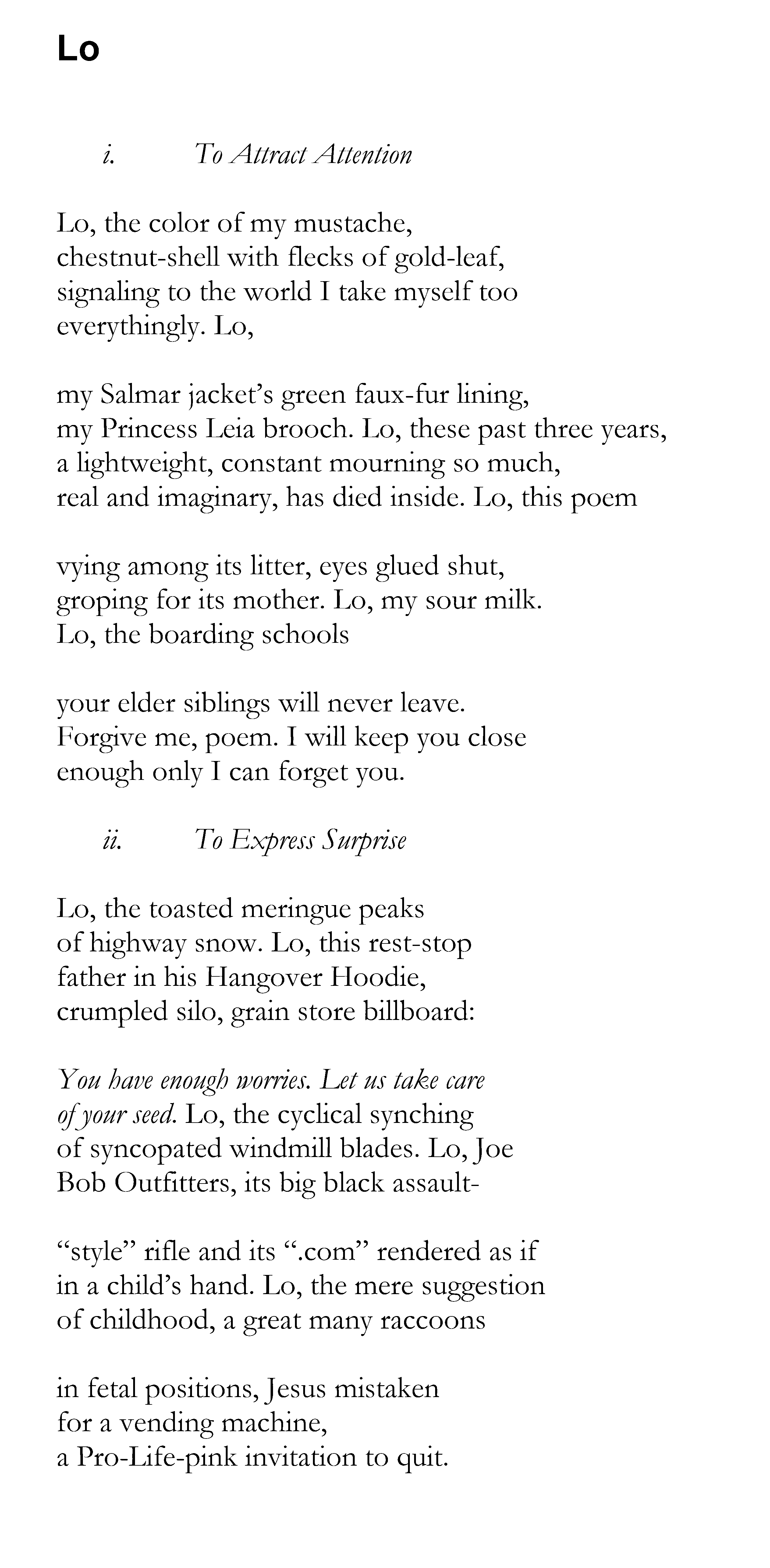 lo poem by james davis